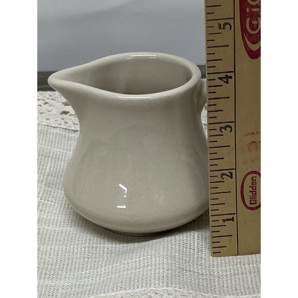 Vtg Homer Laughlin China Creamer Ivory Off-White Lead Free USA Restaurant Ware - Picture 7 of 9